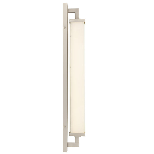 English Elm 28-inches Warm Brass Dimmable Led Vanity Bar Light for Modern Bathroom Walls Brushed Nickel B370P394095