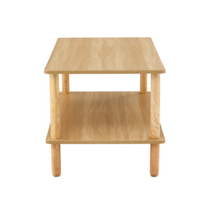 English Elm Modern 2-Tier Coffee Table With Open Storage Shelf, Durable Rubberwood Legs For Stylish Living Spaces W2984P228393