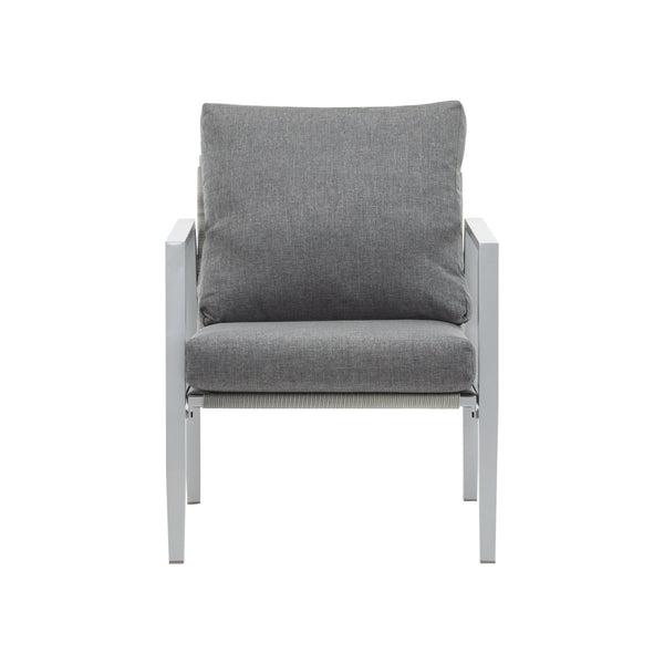 English Elm Christopher Knight Home® - [Set Of 2] Silver Aluminum Lounge Chairs With Plush Cushions & Chic Rope Accents For Modern Spaces N767P237034W_2