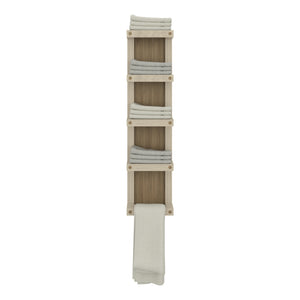 English Elm Arlington 5-Tier Wall Towel Rack Oak - Space-Saving Vertical Walnut Organizer for Small Baths B070P374515