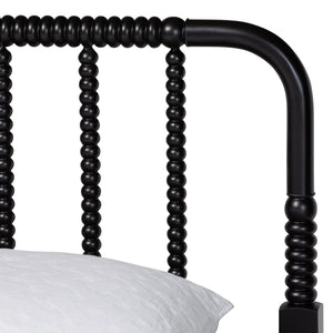 Baxton Studio Baxton Studio Braith Farmhouse Spindle Platform Bed – Timeless Charm, Sturdy Design for Any Bedroom Black Queen SW8620-Black-Queen