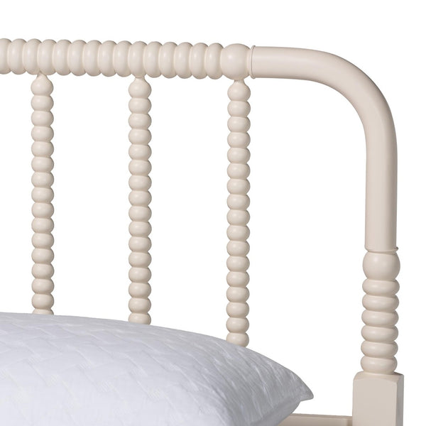 Baxton Studio Baxton Studio Braith King Size Platform Bed - Farmhouse Ivory Spindle Design with Sturdy Support SW8620-Ivory-King