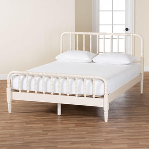 Baxton Studio Baxton Studio Braith Farmhouse Spindle Platform Bed – Timeless Charm, Sturdy Design for Any Bedroom Ivory Queen SW8620-Ivory-Queen