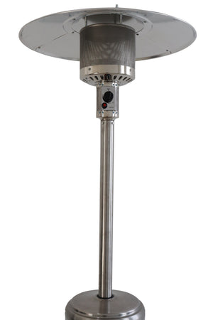 English Elm 46,000 BTU Standing Patio Heater Steel Gray – 14ft Radius, 200 sqft Heat, Quiet, Tip-Off Safety, Wheels B120P218102