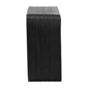 Baxton Studio bali Abebi Black Rattan Console Table – Boho Coastal Accent with Waterfall Design for Modern Spaces Abebi-Black Rattan-Console Table