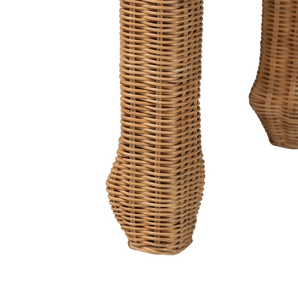 Baxton Studio bali Abena Handwoven Rattan Console Table - Elegant Ming Style Accent Table for Living Spaces Abena-Light Honey Wicker/Rattan-Console Table