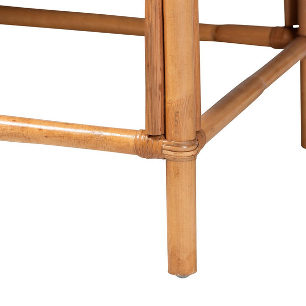 Baxton Studio bali Adisa Natural Rattan Bench - Handcrafted Coastal Boho Accent with Woven Seagrass Seating, 55.5" W Adisa-Light Honey Rattan-Bench