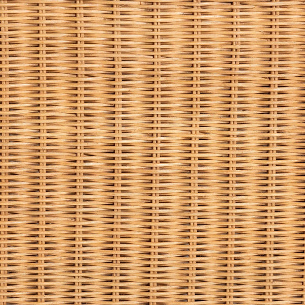 Baxton Studio bali Chica Scalloped Rattan Console Table - Handcrafted Coastal Boho Accent Table with Drawer Chica-Light Honey Wicker-End Table