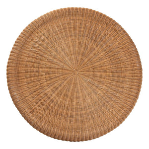 Baxton Studio bali Avalon Natural Rattan Round Coffee Table – Handcrafted Coastal Boho Accent for Living Spaces Avalon-Light Honey Wicker-Coffee Table