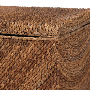 Baxton Studio bali Verino Handwoven Seagrass Storage Bench - Rustic Wicker Trunk for Entryway & Living Room Use Verino-Natural Seagrass Bench