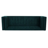 Christopher Knight Home® - Noble House - - 3-Seater Sofa, Upholstered Tufted Coach, Velvet Sofa, Green