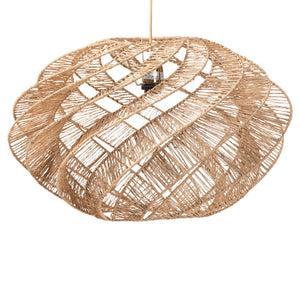 Baxton Studio bali Enola Handwoven Jute Pendant Lampshade - Boho Chic Light Cover for Cozy Coastal Interiors F247-FT10-Lamp Shade