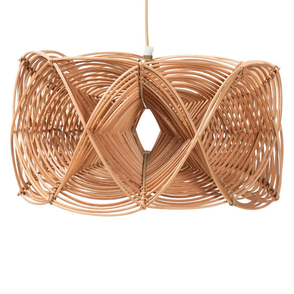 Baxton Studio bali Jeneth Handcrafted Natural Rattan Pendant Lampshade - Coastal Boho Light Cover for Unique Spaces F247-FT16-Lamp Shade