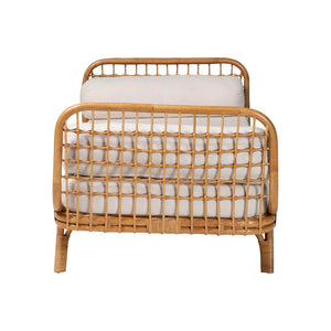Baxton Studio bali Aiko Handwoven Rattan Daybed with Plush Cushion - Stylish Boho Coastal Lounge for Any Room Aiko-Natural Rattan-Cushioned-Daybed