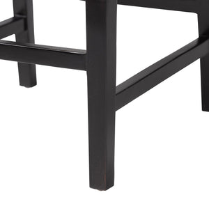 Baxton Studio bali Alise Handwoven Seagrass Bar Stool with Mahogany Frame – Chic Modern Chair for Home Bar or Kitchen Dark Alise-Mahogany-Cushion-BS