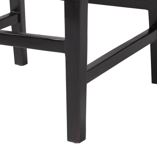 Baxton Studio bali Alise Handwoven Seagrass Bar Stool with Mahogany Frame – Chic Modern Chair for Home Bar or Kitchen Dark Alise-Mahogany-Cushion-BS