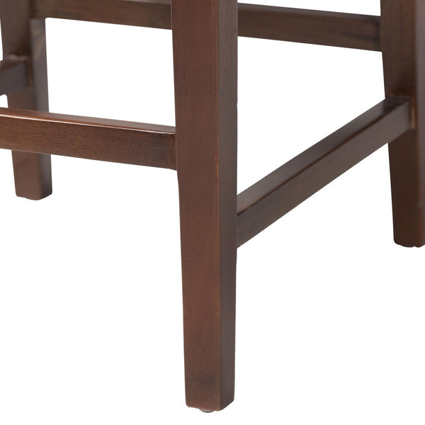 Baxton Studio bali Alise Handwoven Seagrass Counter Stool - Elegant Mahogany Frame for Kitchen Bar & Island Use Alise-Mahogany-Brown-Cushion-CS