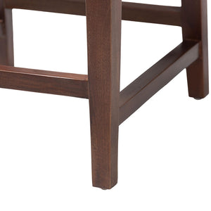 Baxton Studio bali Alise Handwoven Seagrass Dining Chair - Stylish Mahogany Frame for Boho, Coastal, or Rustic Spaces Alise-Mahogany-Brown-Cushion-DC