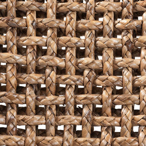 Baxton Studio bali Alise Handwoven Seagrass Dining Chair - Stylish Mahogany Frame for Boho, Coastal, or Rustic Spaces Alise-Mahogany-Brown-Cushion-DC