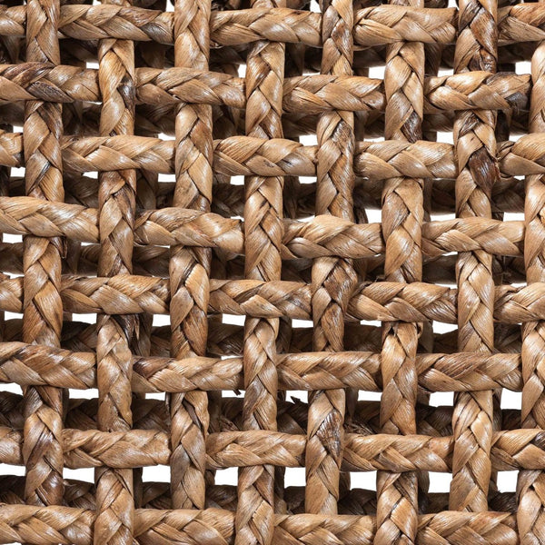 Baxton Studio bali Alise Handwoven Seagrass Dining Chair - Stylish Mahogany Frame for Boho, Coastal, or Rustic Spaces Alise-Mahogany-Brown-Cushion-DC