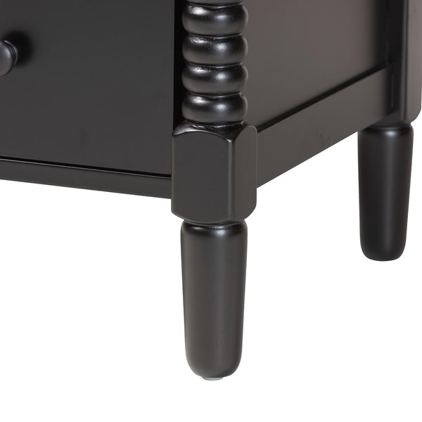 Baxton Studio Baxton Studio Braith Farmhouse 5-Drawer Chest with Classic Spindle Design for Timeless Storage Solutions Black SW8000-88CH5D-Black-Chest