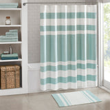 Madison Park Spa Cotton Casual Reversible Bath Rug MP72-1544 Aqua