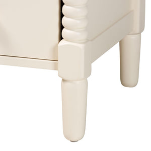 Baxton Studio Baxton Studio Braith Farmhouse 5-Drawer Chest with Classic Spindle Design for Timeless Storage Solutions Ivory SW8000-88CH5D-Ivory-Chest