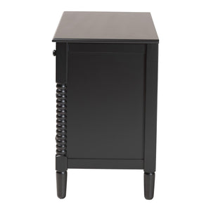 Baxton Studio Baxton Studio Braith Farmhouse 7-Drawer Dresser for Timeless Storage and Elegant Bedroom Style Black SW8000-88D7D-Black-Dresser
