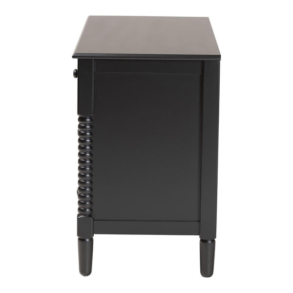 Baxton Studio Baxton Studio Braith Farmhouse 7-Drawer Dresser for Timeless Storage and Elegant Bedroom Style Black SW8000-88D7D-Black-Dresser
