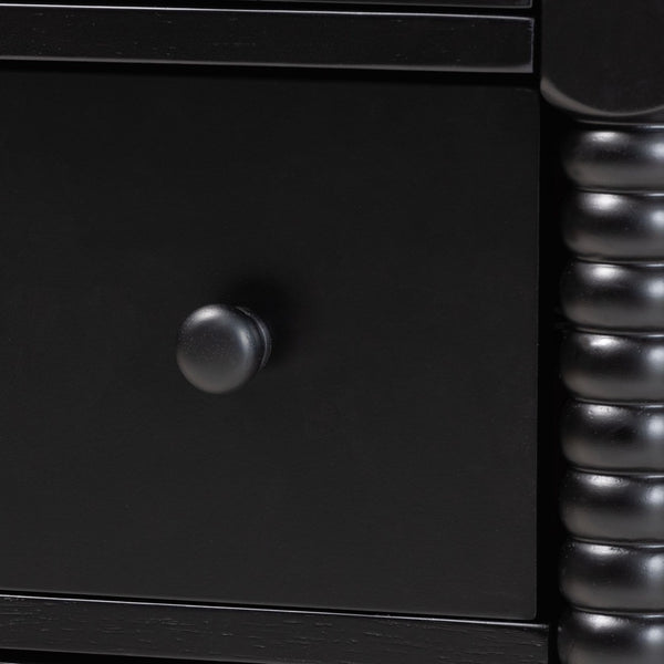 Baxton Studio Baxton Studio Braith Farmhouse 7-Drawer Dresser for Timeless Storage and Elegant Bedroom Style Black SW8000-88D7D-Black-Dresser