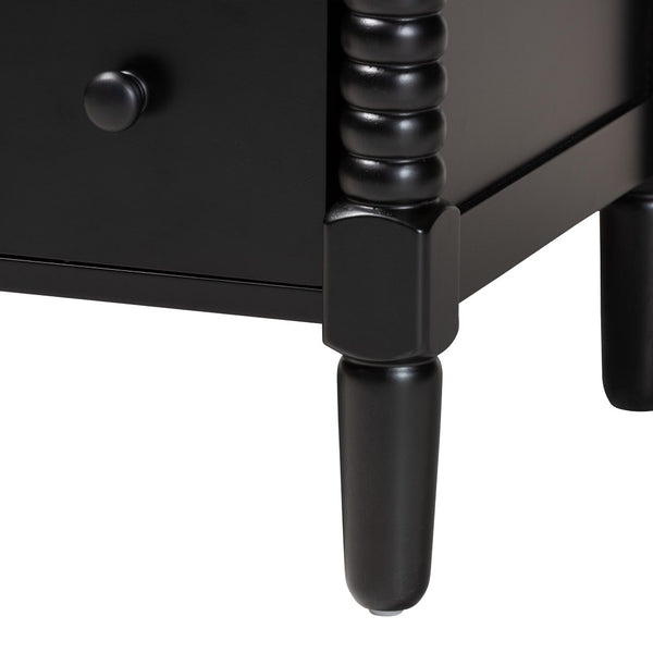 Baxton Studio Baxton Studio Braith Farmhouse 7-Drawer Dresser for Timeless Storage and Elegant Bedroom Style Black SW8000-88D7D-Black-Dresser