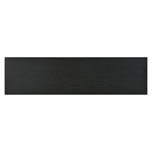 English Elm 60" Modern Handleless Sideboard Buffet Cabinet with Push-to-Open Doors, Carved Black Credenza, Adjustable Shelves, 220lb Top Load, Solid Wood MDF Storage for Living Room Entryway W2696P279985