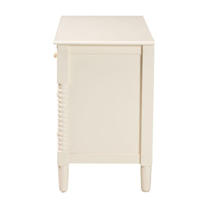 Baxton Studio Baxton Studio Braith Farmhouse 7-Drawer Dresser for Timeless Storage and Elegant Bedroom Style Ivory SW8000-88D7D-Ivory-Dresser