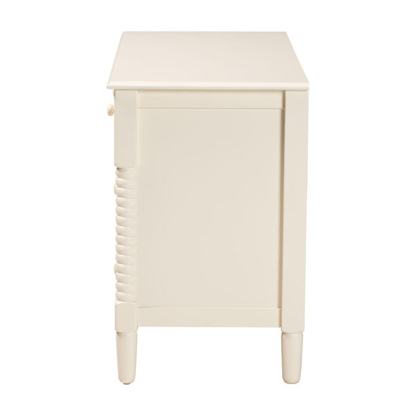 Baxton Studio Baxton Studio Braith Farmhouse 7-Drawer Dresser for Timeless Storage and Elegant Bedroom Style Ivory SW8000-88D7D-Ivory-Dresser