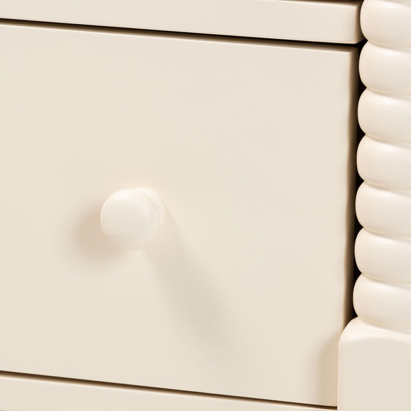 Baxton Studio Baxton Studio Braith Farmhouse 7-Drawer Dresser for Timeless Storage and Elegant Bedroom Style Ivory SW8000-88D7D-Ivory-Dresser