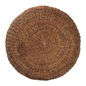 Baxton Studio bali Riau Handwoven Seagrass Coffee Table – Round Natural Wicker Table for Bohemian Home Décor Riau-Natural Antique-CT