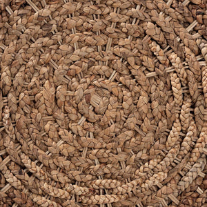 Baxton Studio bali Handwoven Seagrass Storage Ottoman with Lift-Top Lid - Stylish Wicker Trunk for Modern Homes Round Bailey-Natural Brown/Black-Ottoman