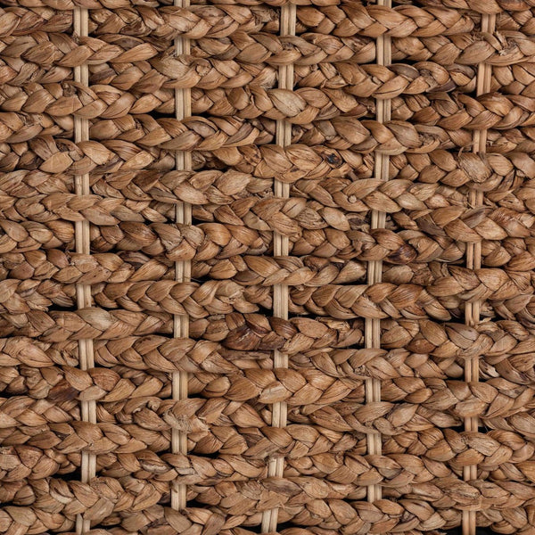 Baxton Studio bali Handwoven Seagrass Storage Ottoman with Lift-Top Lid - Stylish Wicker Trunk for Modern Homes Square Kaya-Natural Brown/Black-Ottoman