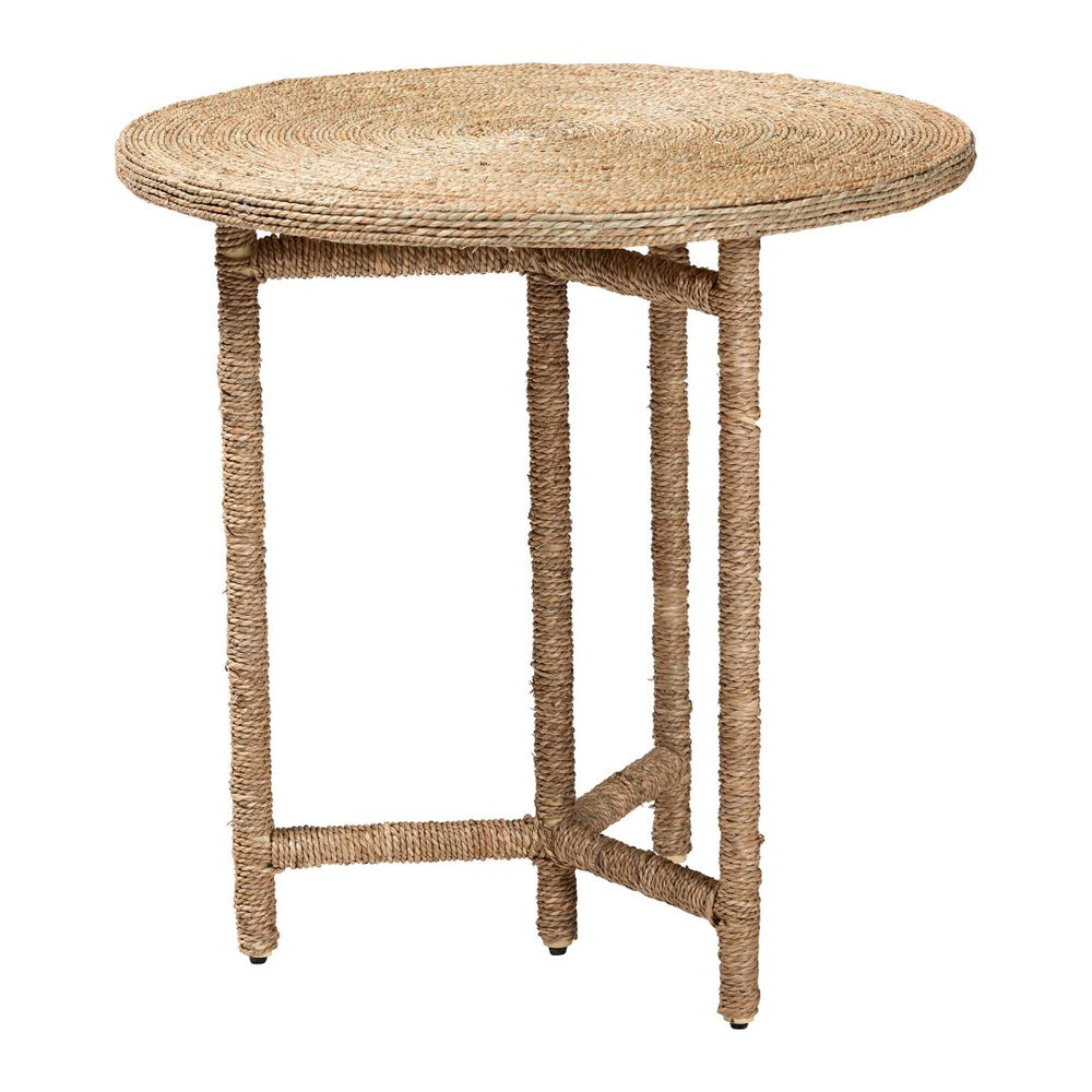 Baxton Studio bali Fumito Handwoven Seagrass End Table - Stylish Round Boho Accent for Living Room & Sunroom Decor F248-FT1-Seagrass-ET