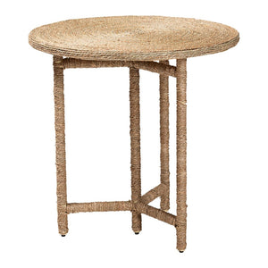 Baxton Studio bali Fumito Handwoven Seagrass End Table - Stylish Round Boho Accent for Living Room & Sunroom Decor F248-FT1-Seagrass-ET