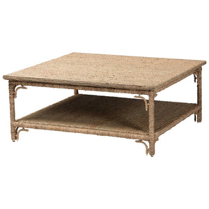 Baxton Studio bali Ganit Handwoven Seagrass Coffee Table - Coastal Boho Centerpiece with Storage & Unique Design F248-FT5-Seagrass-Coffee Table
