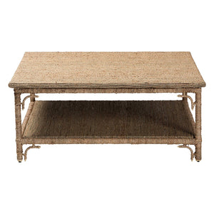 Baxton Studio bali Ganit Handwoven Seagrass Coffee Table - Coastal Boho Centerpiece with Storage & Unique Design F248-FT5-Seagrass-Coffee Table