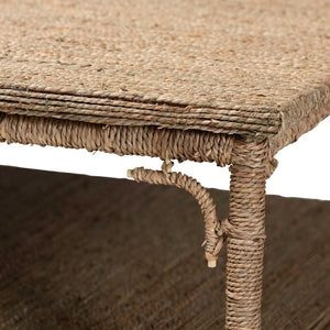 Baxton Studio bali Ganit Handwoven Seagrass Coffee Table - Coastal Boho Centerpiece with Storage & Unique Design F248-FT5-Seagrass-Coffee Table