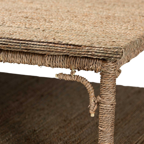 Baxton Studio bali Ganit Handwoven Seagrass Coffee Table - Coastal Boho Centerpiece with Storage & Unique Design F248-FT5-Seagrass-Coffee Table