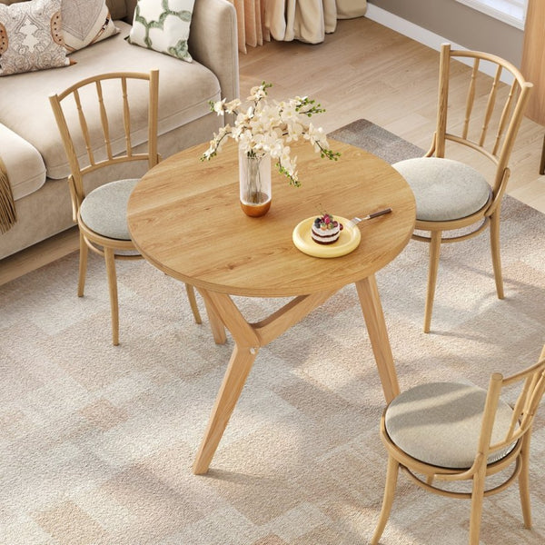 English Elm Round Solid Rubberwood Adjustable Height Coffee Cocktail Table for Modern Living Rooms N735P369877N