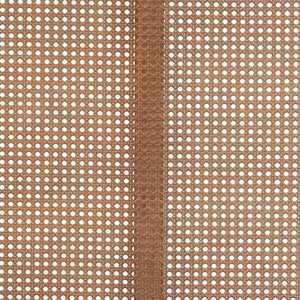 Baxton Studio Baxton Studio Orianthe Scalloped Headboard - Chic Cane Woven Backrest, Adjustable Queen Bedroom Decor MG9811-Walnut Rattan-HB-Queen