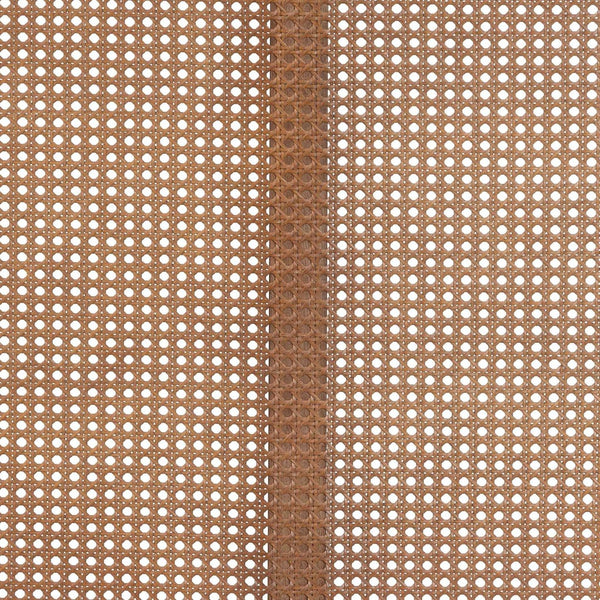 Baxton Studio Baxton Studio Orianthe Scalloped Headboard - Chic Cane Woven Backrest, Adjustable Queen Bedroom Decor MG9811-Walnut Rattan-HB-Queen