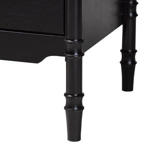 Baxton Studio Baxton Studio Marisela Black Wood Chest of Drawers - Elegant 4-Drawer Dresser with Gold Handles MG9014-Black 9990-4DW-Chest