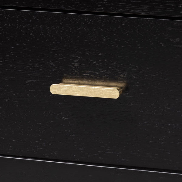 Baxton Studio Baxton Studio Marisela Dresser - Elegant 6-Drawer Storage with Bamboo Legs & Brass Handles for Bedrooms MG9014-Black 9990-6DW-Dresser