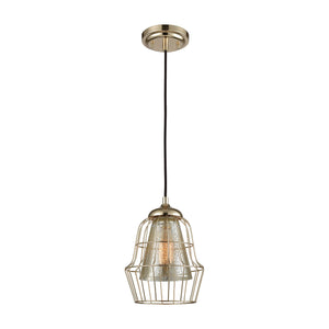 Yardley 8'' Wide 1-Light Mini Pendant - Polished Gold 14266/1 Elk Lighting